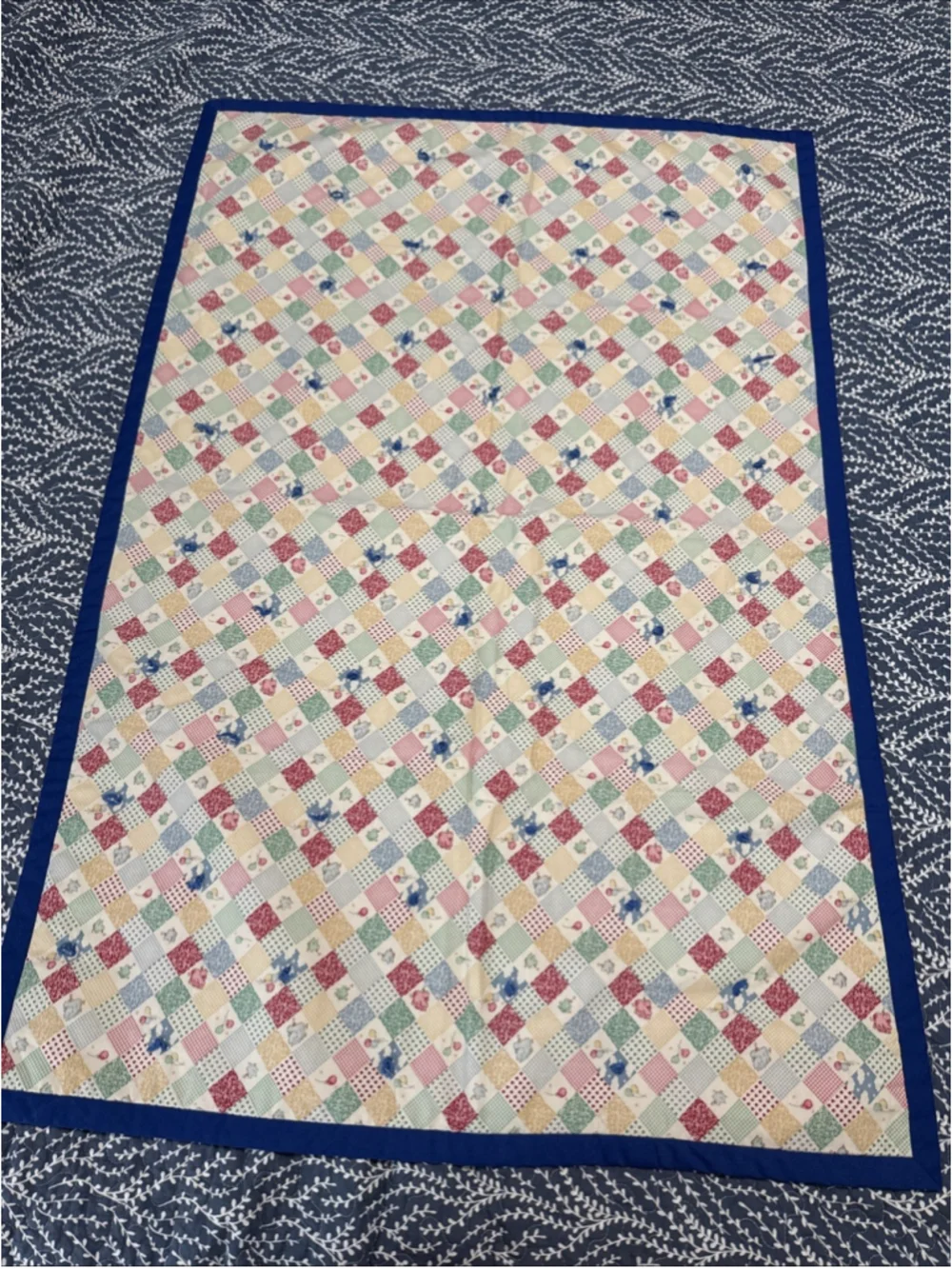 VTG Handmade Baby Blanket Double Sided